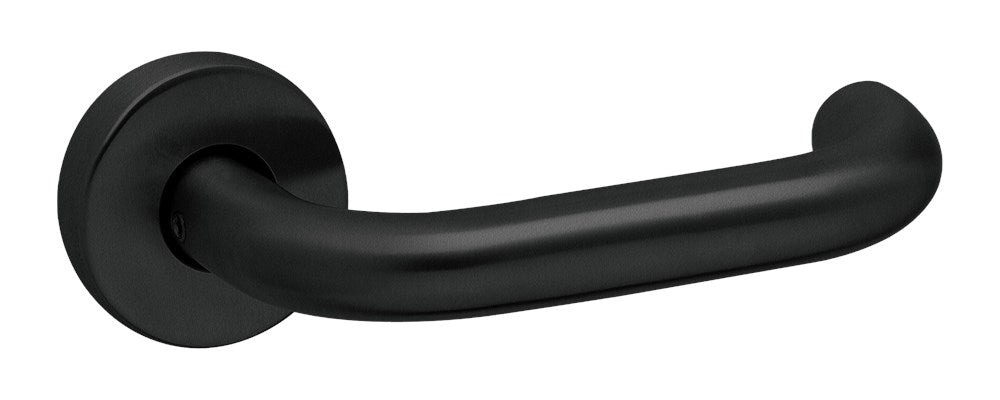 Deurkruk met rozet op kunststof onderrozet  Oxloc