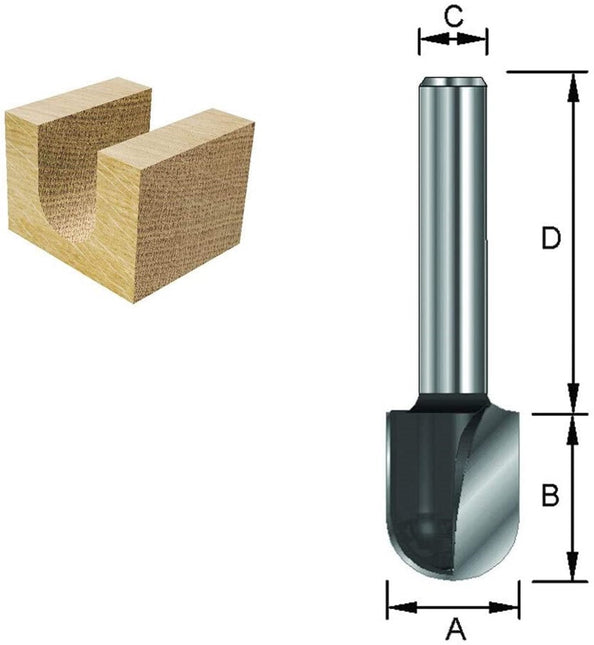ENT Halfrondgroeffrees 9,5mm D=8 – 7912581