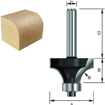 Afrondfrees R=3 Mm+lager D=8 – 7914282