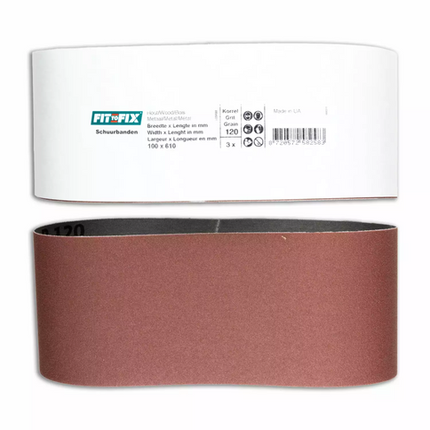 Fit-to-Fix Schuurband 100x610mm P120 3st - 1514637