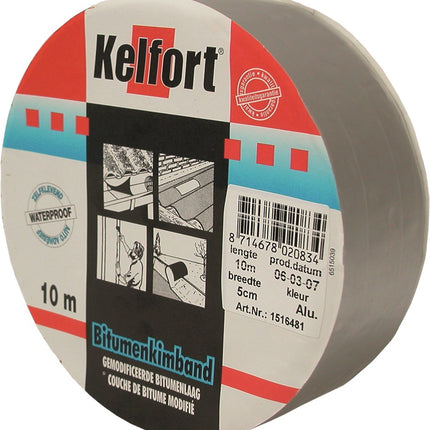 Bitumenkimband aluminiumkleurig Kelfort