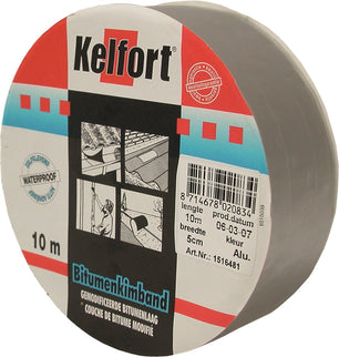 Bitumenkimband aluminiumkleurig Kelfort