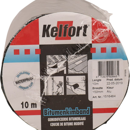 Bitumenkimband aluminiumkleurig Kelfort
