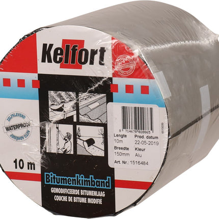 Bitumenkimband aluminiumkleurig Kelfort