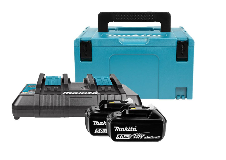 Makita Startset - 1XDC18RD Lader/ 2XBL1850B Accu's 18V – 197629-2