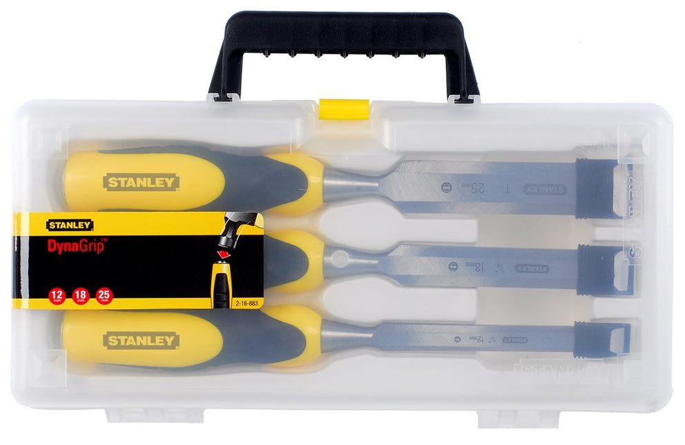 STANLEY STEEKBEITELSET DYNAGRIP 3-DELIG 12,18,25MM