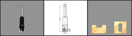 JSO-TR Keermesgroeffrees HW 18mm SL=10,5 TL92 D=8 – 22823-5-18010