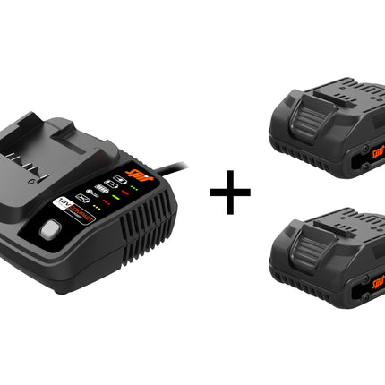 SPIT Energy Pack 2Ah 18V 2xAccu's & Compact Lader – 054547
