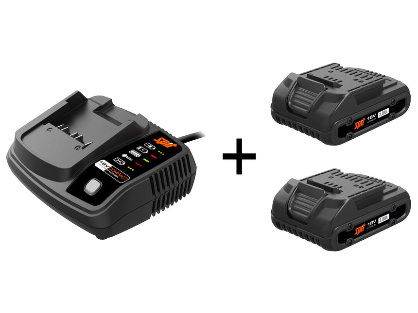 SPIT Energy Pack 2Ah 18V 2xAccu's & Compact Lader – 054547