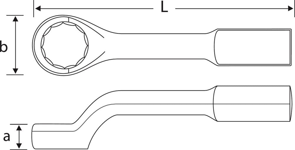BAHCO SLAGRINGSLEUTEL DOORGEZET 50MM