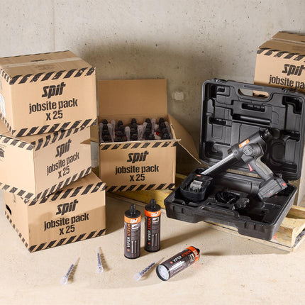 SPIT Pack Viper 125 Tubes 410ml + 18V Injecteerpistool + Accu en Lader