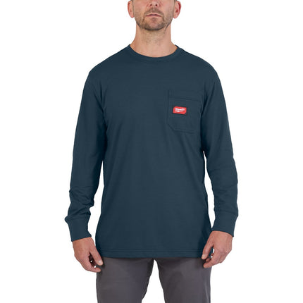 Milwaukee Wtlsbluii S Work T-Shirt Long Sleeve BLUE S – 4932493043