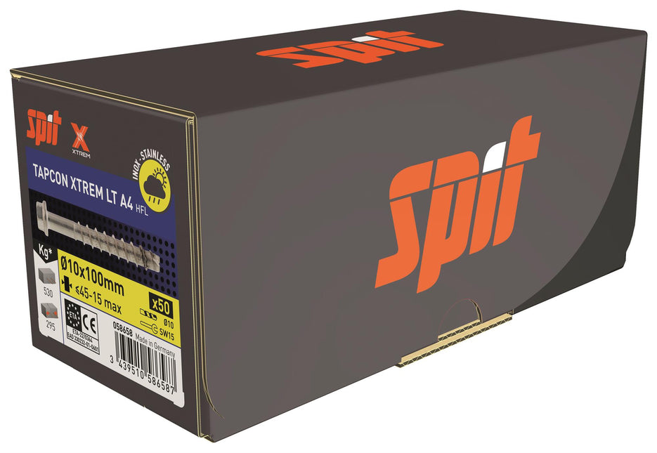 SPIT TAPCON HFL XTREM RVS A4 Betonschroef 10x100mm 50st - 058658