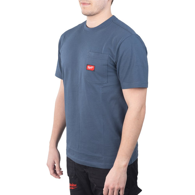 Milwaukee Wtssblu S Work T-Shirt Short Sleeve BLUE S – 4932493013