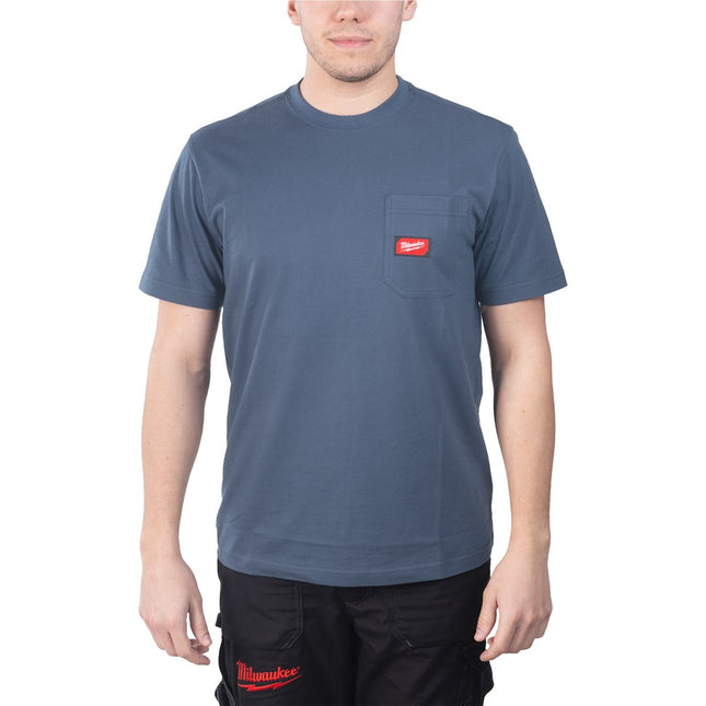 Milwaukee Wtssblu L Work T-Shirt Short Sleeve BLUE L – 4932493015