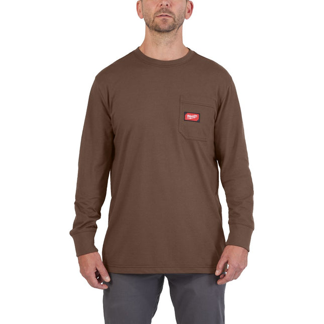 Milwaukee Wtlsbrii S Work T-Shirt Long Sleeve Brown S – 4932493058