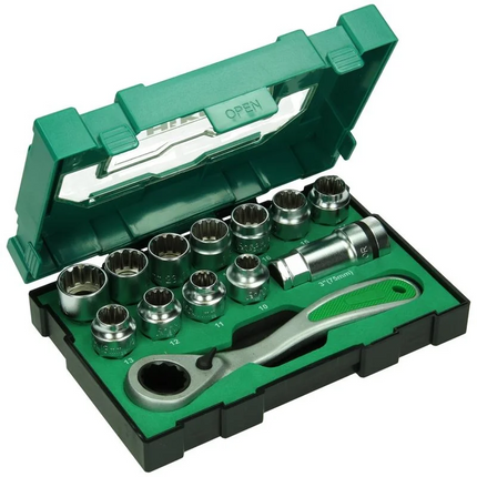 HiKOKI 13-delige 1/2" Doppenset met Ratel - 40030033