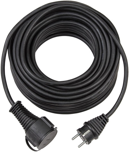 Brennenstuhl IP44 RUBBEREN VERLENGSNOER 10M ZWART H05RR-F 3G1,5
