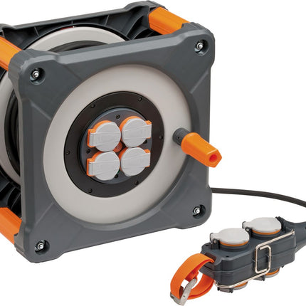 Brennenstuhl Professionalline CUBE Kabelhaspel met Powerblock KC 3200 IP44 33+5M H07RN-F 3G2, – 9212380100