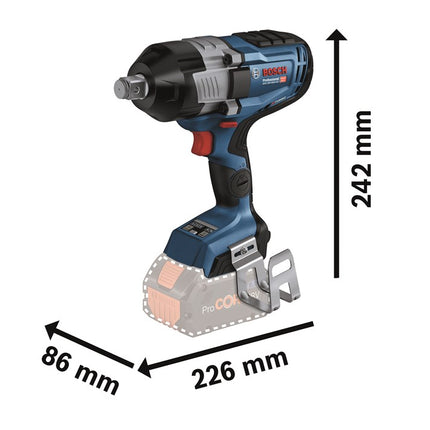 Bosch GDS 18V-1600 HC Accu Draaislagmoeraanzetter - 06019M1002