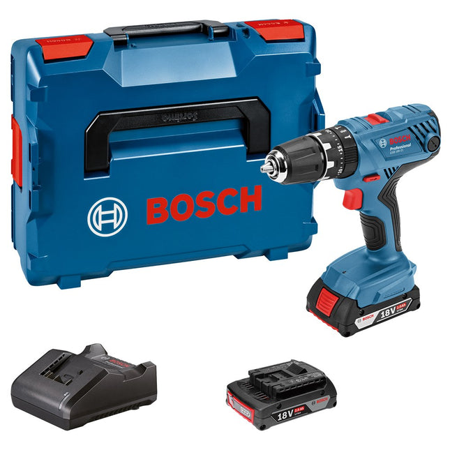 BOSCH GBH 8-45 DV + GSB 18V-21 COMBISET 2X GBA 18V 2,0 AH + LADER GAL 18V-20