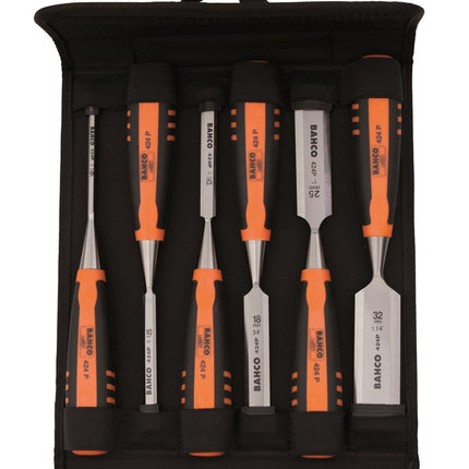 Bahco Steekbeitelset 2Comp Canvas 6D – 424P-S6-PP