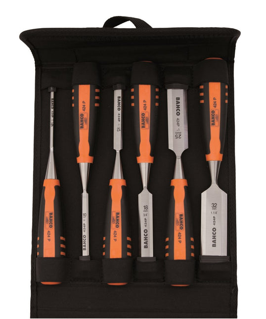 Bahco Steekbeitelset 2Comp Canvas 6D – 424P-S6-PP