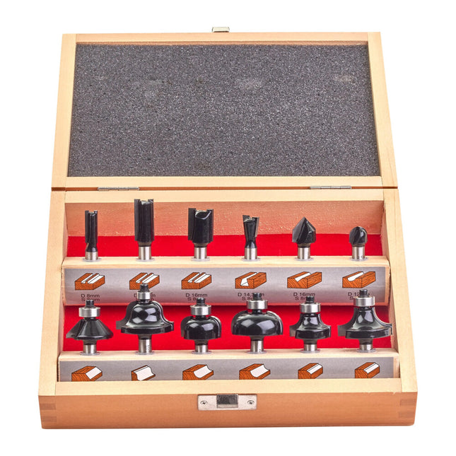 Milwaukee Bovenfrezen Set 8mm 12-Delig - 12-Delige Bitset – 4932451668
