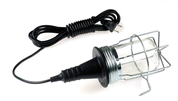 Eurolux Looplamp Rubber 60 WATT 230V met Draadkorf 5MTR – 52005