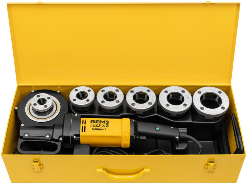 REMS Amigo 2 Draadsnijmachine Compact Set NPT 1/2+3/4+1+1 1/4+1 1/2+2 - 540027 R220