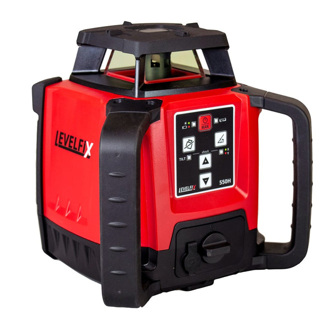 Levelfix 550H Horizontale Bouwlaser Set METmm Ontvanger Statief 1,8M en BAAK Rood – 554510