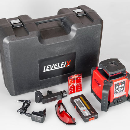 Levelfix 550HV Bouwlaser Set met Statief 1,8M en Baaklat 1 Rood – 554511