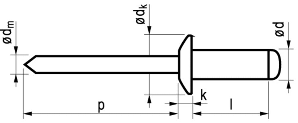 Blindklinknagel Master 4,8X30 MFX1031 – 1038294