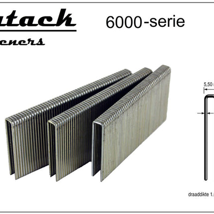 Dutack Fasteners NIET 6000 30MM RVS GEHARST              DS 4,0ML