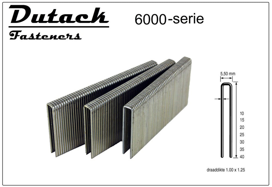 Dutack Fasteners HAUBOLD NIET KL6000-30MM C-PUNT         VERZINKT 3MU HARS - 5000 ST