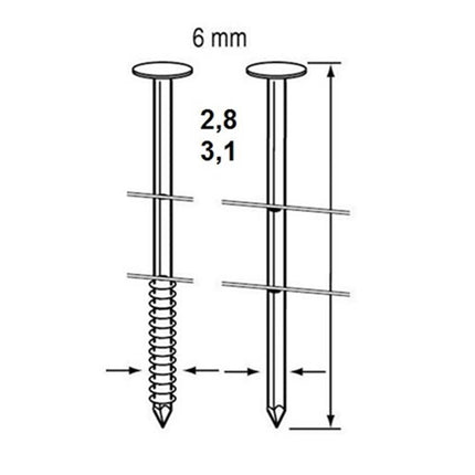 Dutack Coilnagels 60mm GLAD 5000st Coilnagel Draadgebonden – 5242008