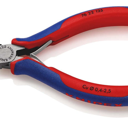 KNIPEX ZIJSNIJTANG ZONDER FACET 125MM   + VEER