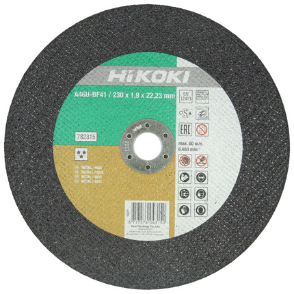HiKOKI Doorslijpschijf voor RVS/metaal 180x1,6mm - 782314