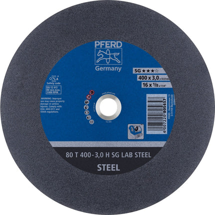 Afbeelding PFERD TOOLS doorslijpschijf voor stationair gebruik 80 T SG LAB STEEL