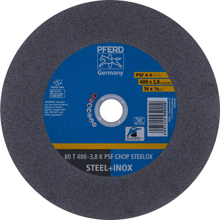 Afbeelding PFERD TOOLS doorslijpschijf voor stationair gebruik 80 T PSF CHOP STEELOX
