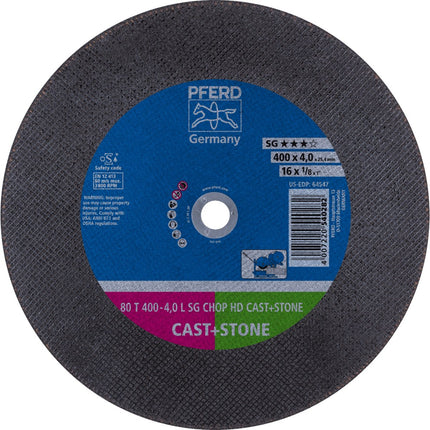 Afbeelding PFERD TOOLS doorslijpschijf voor stationair gebruik 80 T SG CHOP HD CAST+STONE
