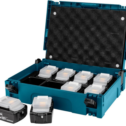 Makita KOFFERINZET/INLAY 8X ACCU BL1850B
