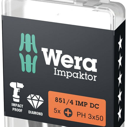 Wera BIT 851/4" IMP DC PH3X50 057657 – 05057657001