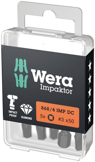 Wera BIT 868/4 IMP Vierkant 3X50 057672 – 05057672001