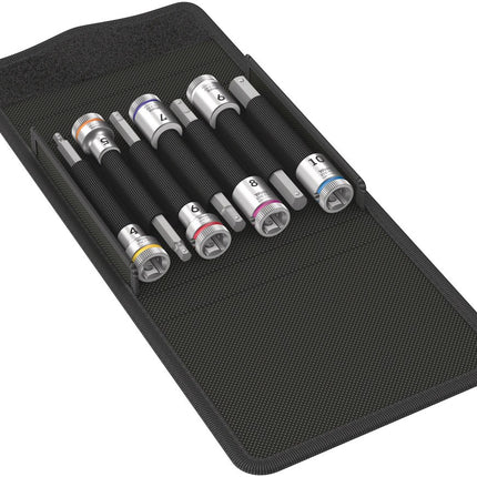 8740 B HF 1 Zyklop Bitdoppen set binnenzeskant, met vasthoudfunctie, 3/8\"-aandrijving, 7-delig