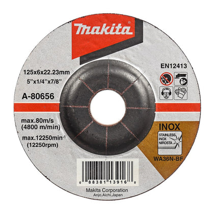 Makita Afbraamschijf 125X6mm RVS – A-80656