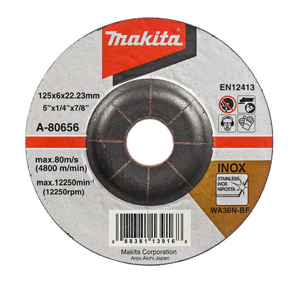 Makita Afbraamschijf 125X6mm RVS – A-80656