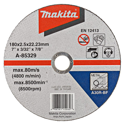 Makita Doorslijpschijf 180X2,5X22,23mm Staal – A-85329