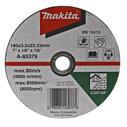 Makita Doorslijpschijf 180X3,2X22,23mm Steen Doorslijpsch. 180X3,0mm – A-85379