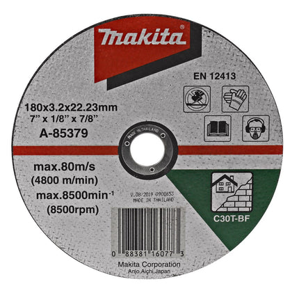 Makita Doorslijpschijf 180X3,2X22,23mm Steen Doorslijpsch. 180X3,0mm – A-85379